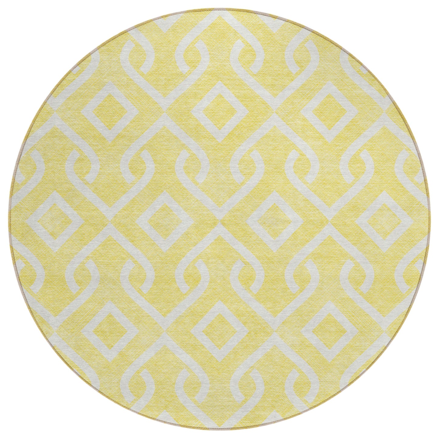 Addison Rugs Offset Stripes Yellow Washable Indoor-Outdoor Rug
