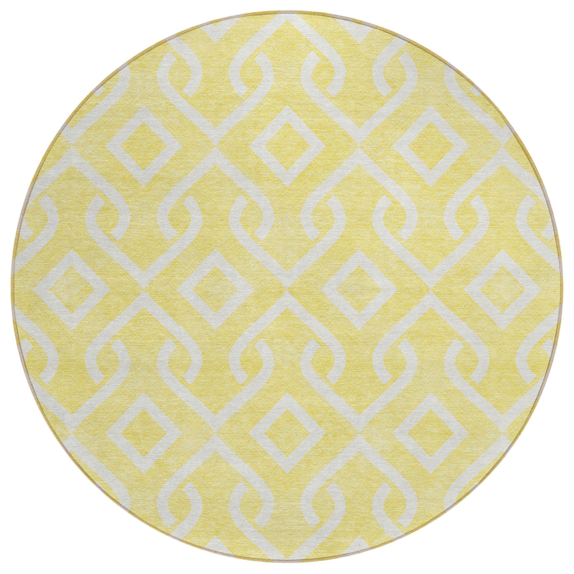 Addison Rugs Offset Stripes Yellow Washable Indoor-Outdoor Rug