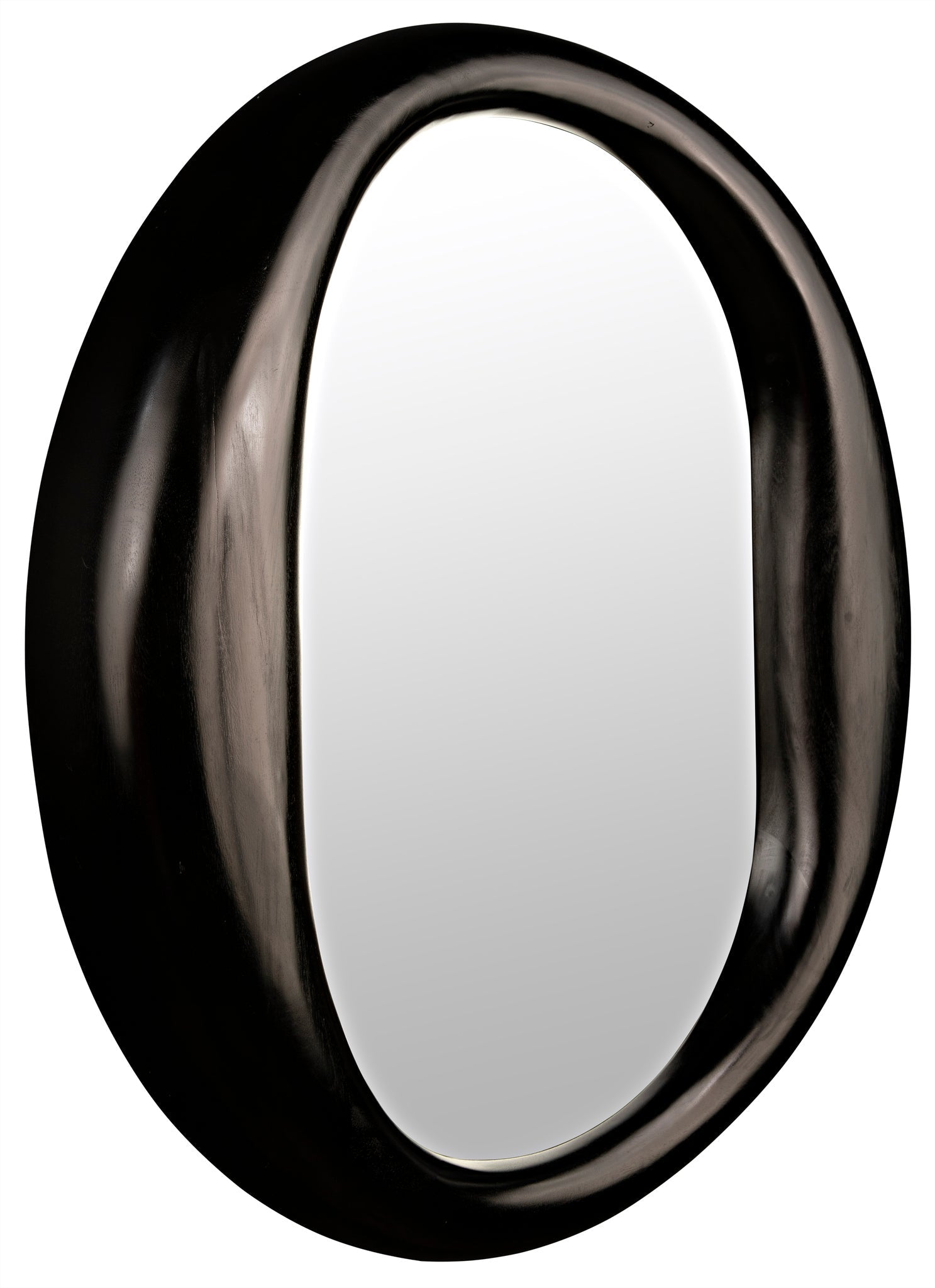 Oh Mirror, Charcoal Black Round Wall Mirror-Wall Mirrors-Noir-Sideboards and Things