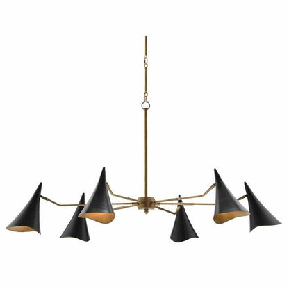 Oil Rubbed Bronze Antique Brass Library Chandelier Chandeliers Sideboards and Things By Currey & Co