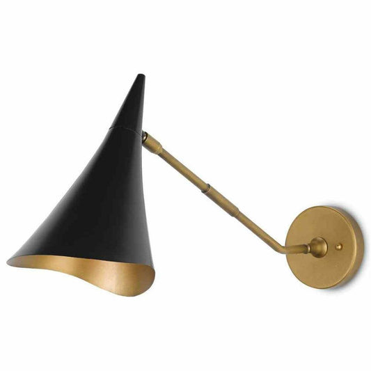 Oil Rubbed Bronze Antique Brass Library Wall Sconce Wall Sconces Sideboards and Things By Currey & Co