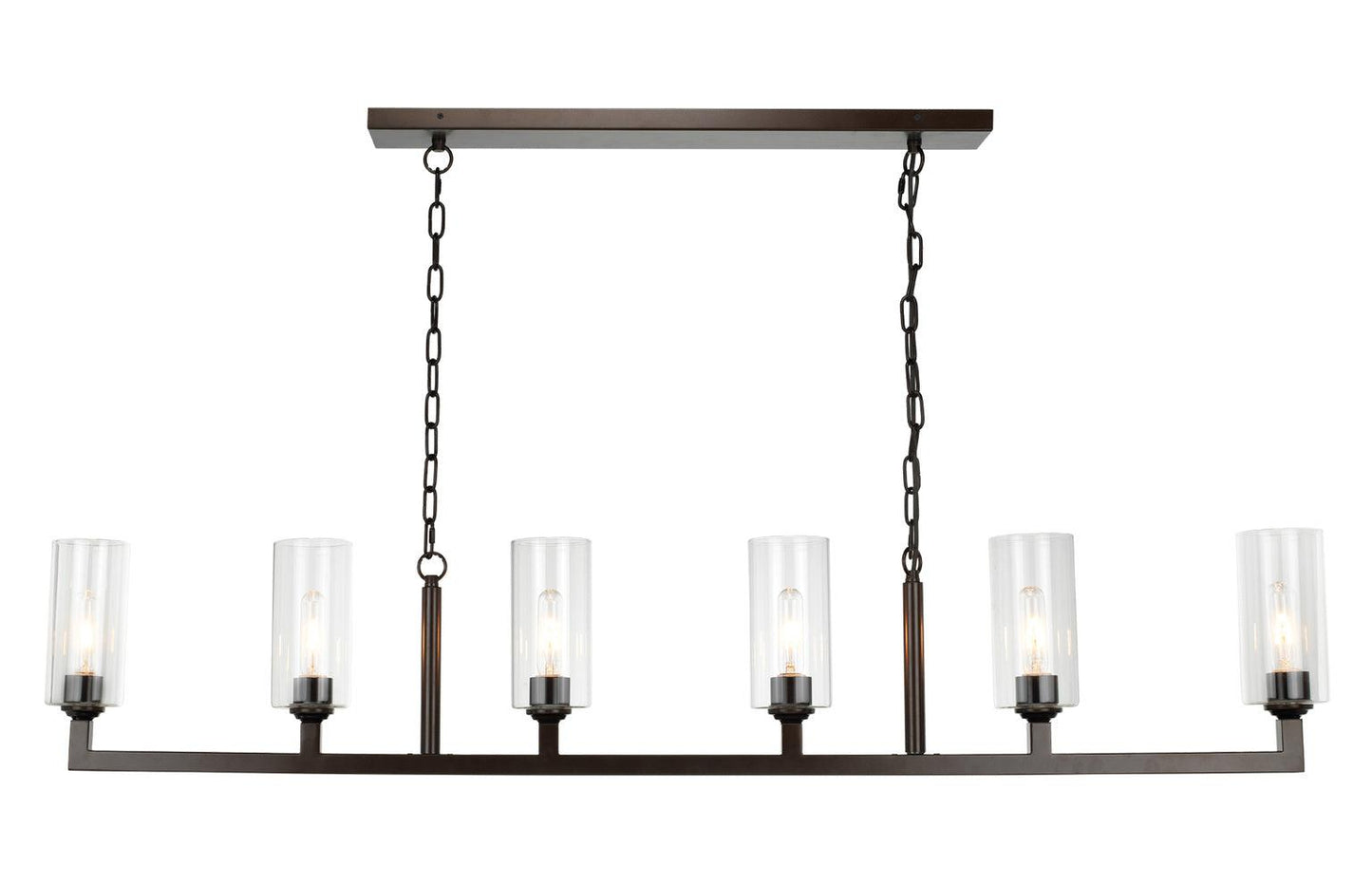 Oil Rubbed Bronze Dining Room Linear 6 Light Chandelier Chandeliers Sideboards and Things By Jamie Young