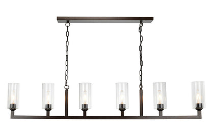 Oil Rubbed Bronze Dining Room Linear 6 Light Chandelier Chandeliers Sideboards and Things By Jamie Young