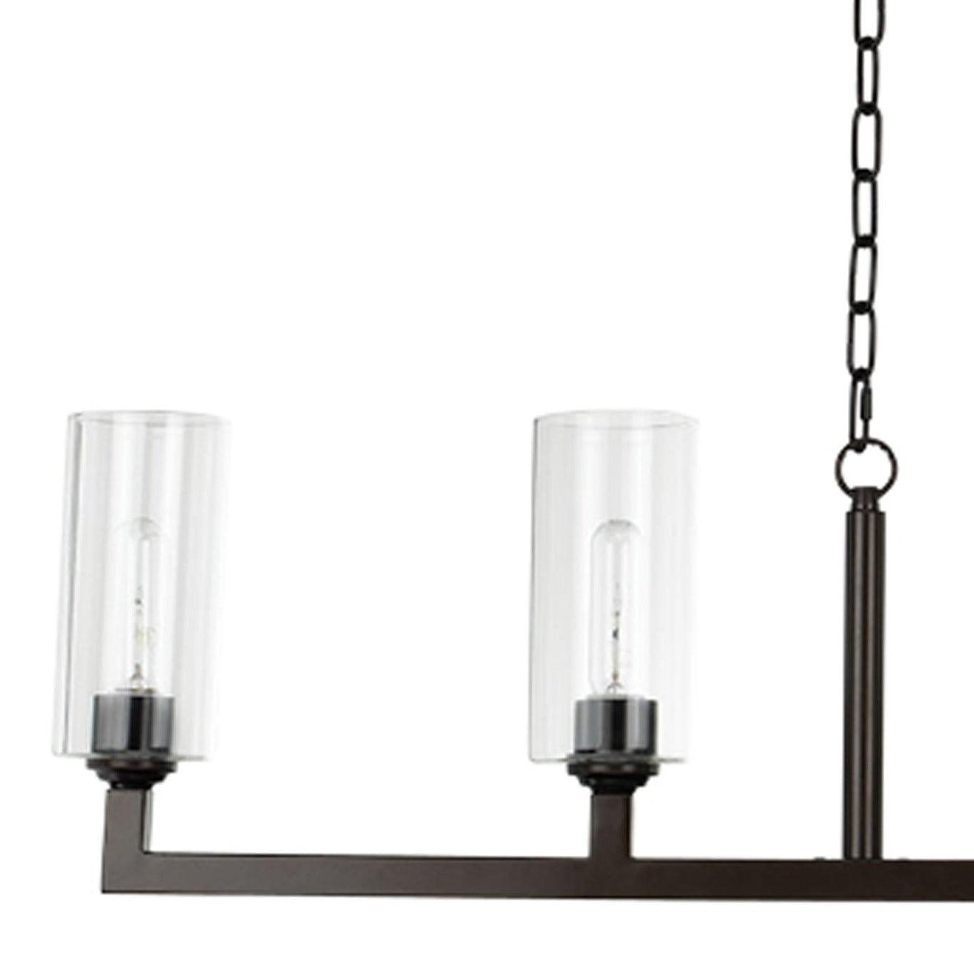 Oil Rubbed Bronze Dining Room Linear 6 Light Chandelier Chandeliers Sideboards and Things By Jamie Young