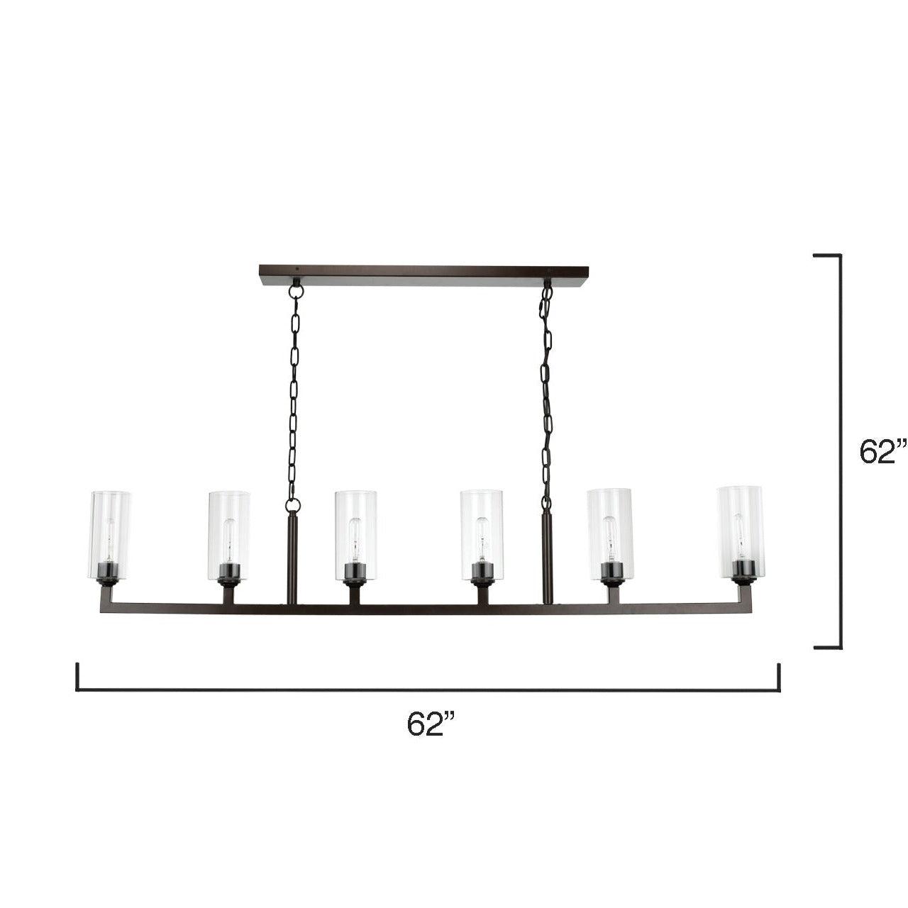 Oil Rubbed Bronze Dining Room Linear 6 Light Chandelier Chandeliers Sideboards and Things By Jamie Young