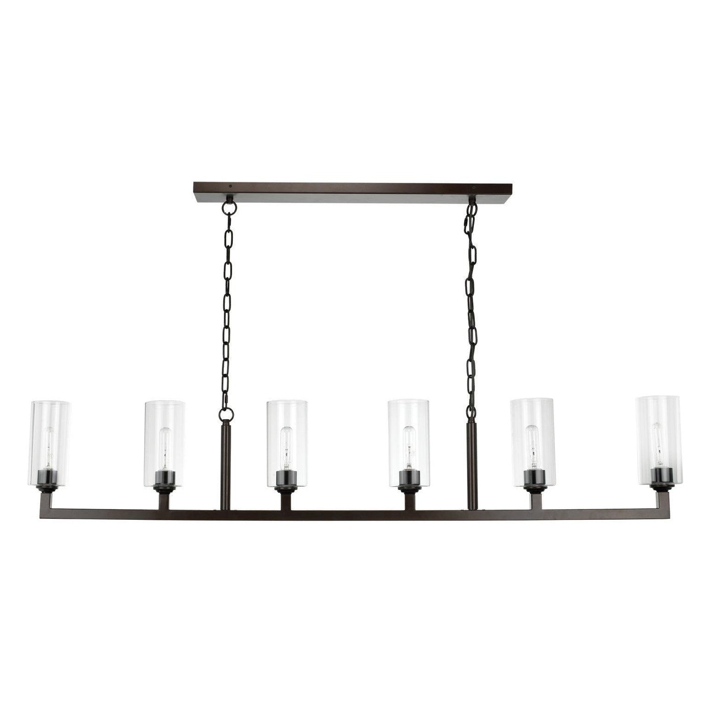 Oil Rubbed Bronze Dining Room Linear 6 Light Chandelier Chandeliers Sideboards and Things By Jamie Young