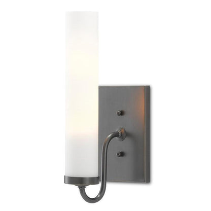 Oil Rubbed Bronze Opaque Glass Brindisi Bronze Wall Sconce Wall Sconces Sideboards and Things By Currey & Co