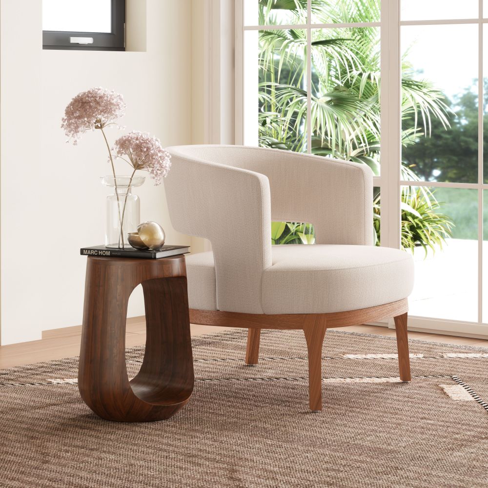Zuo Modern Okno Wooden Brown Side Table