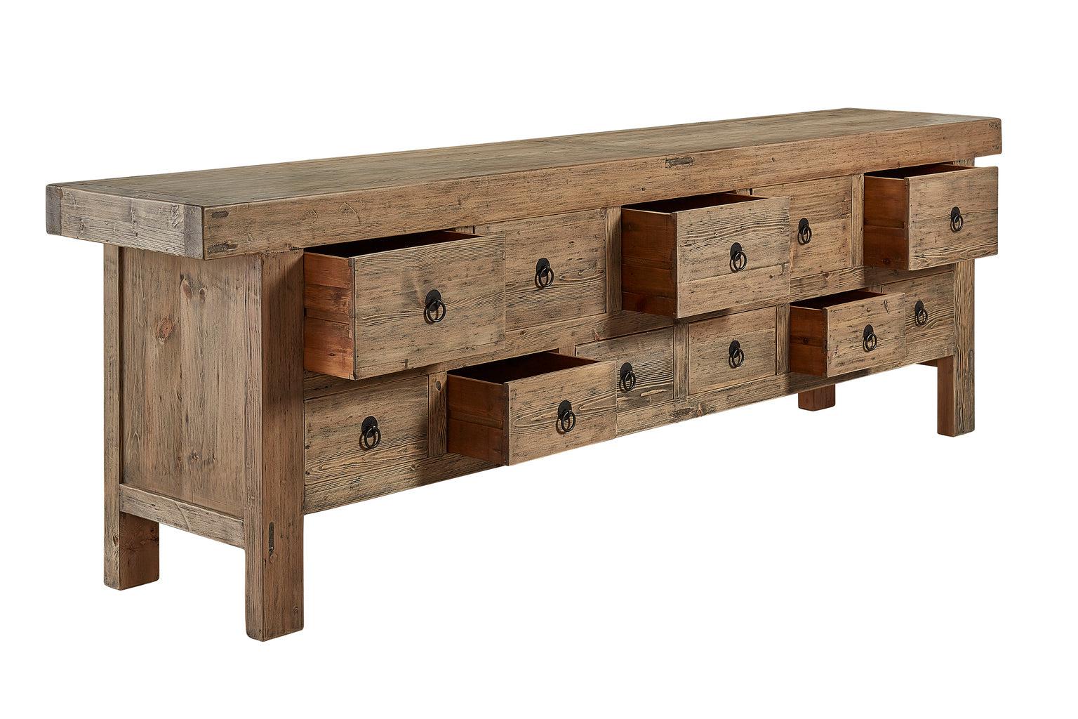 Old Pine Drawer Bank-Dressers-Furniture Classics-Sideboards and Things