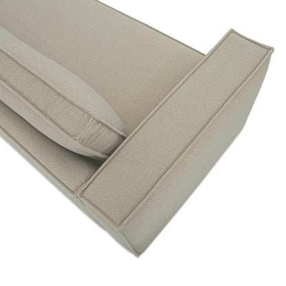 LH Home Olga Beige Fabric Sofa