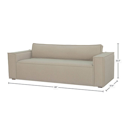 LH Home Olga Beige Fabric Sofa