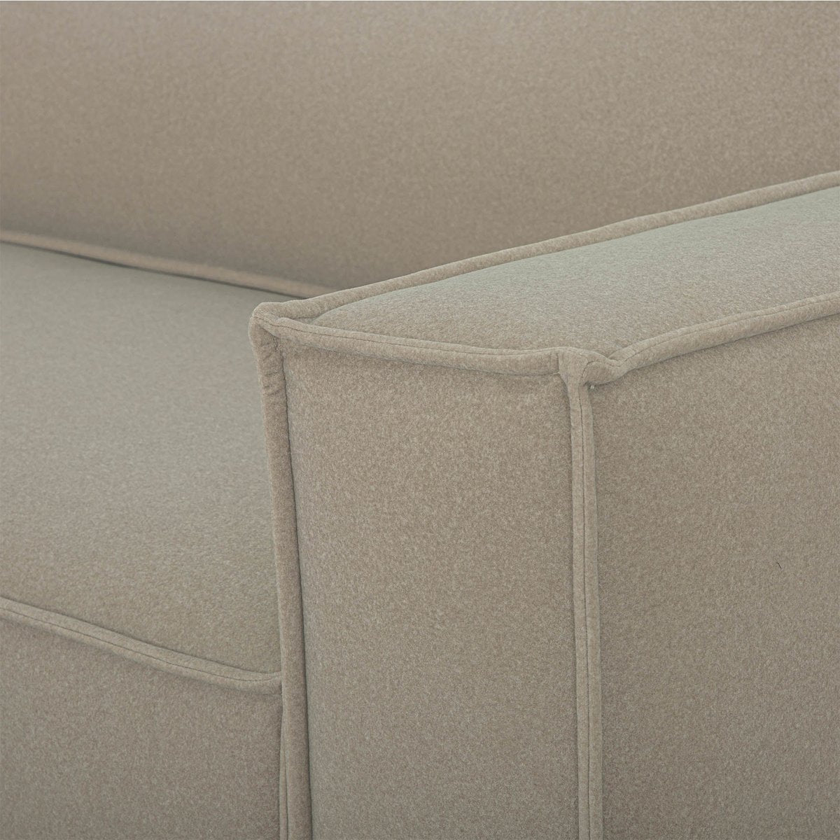 LH Home Olga Beige Fabric Sofa