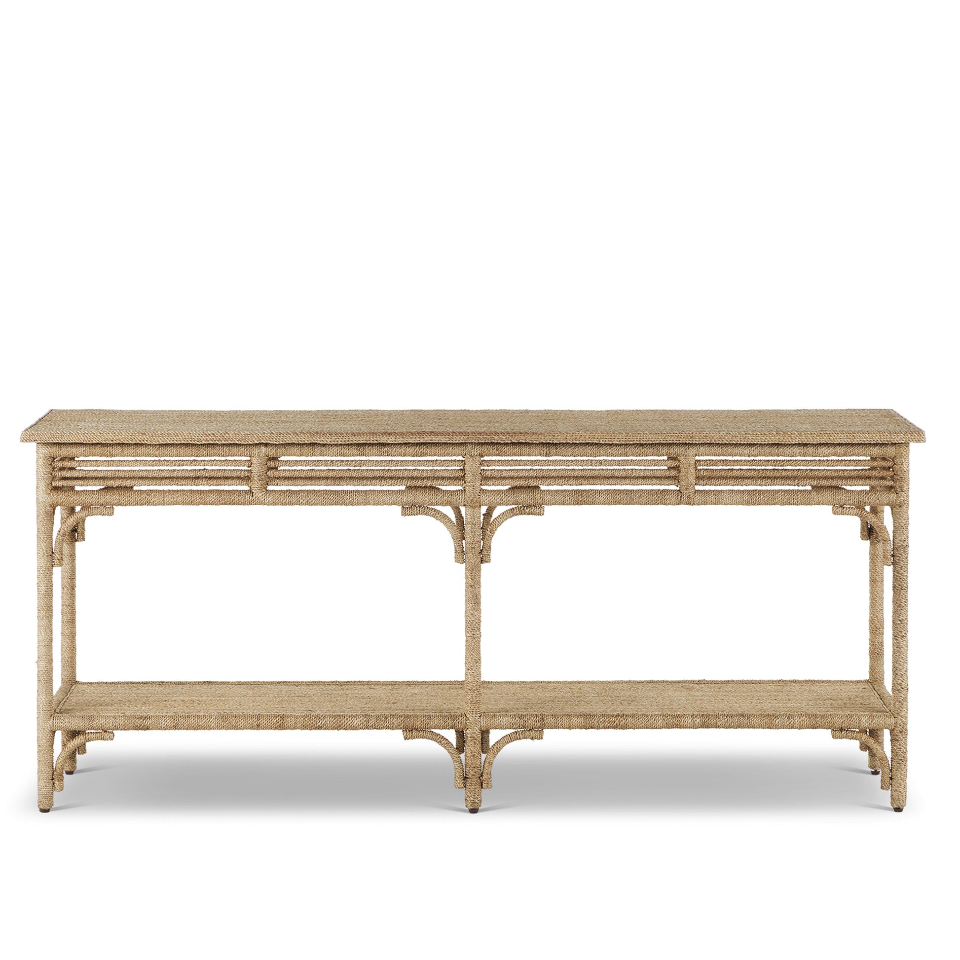 Olisa Large Rope Console Table Side Tables Sideboards and Things By Currey & Co