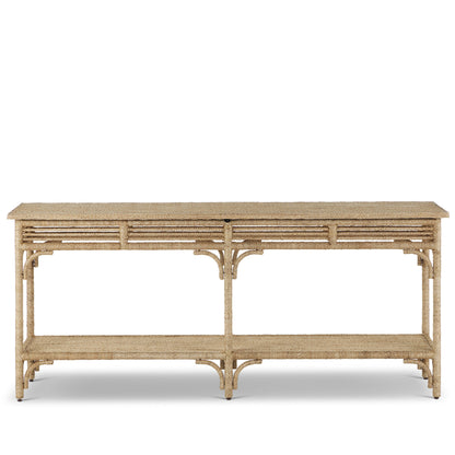 Olisa Large Rope Console Table Side Tables Sideboards and Things By Currey & Co