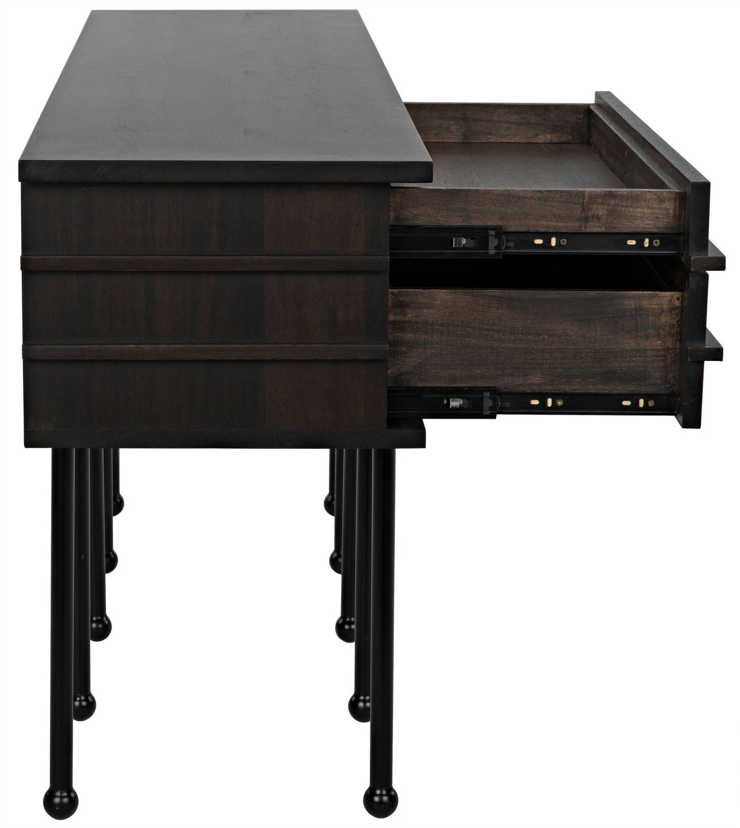 Oliver Console, Ebony Walnut-Console Tables-Noir-Sideboards and Things