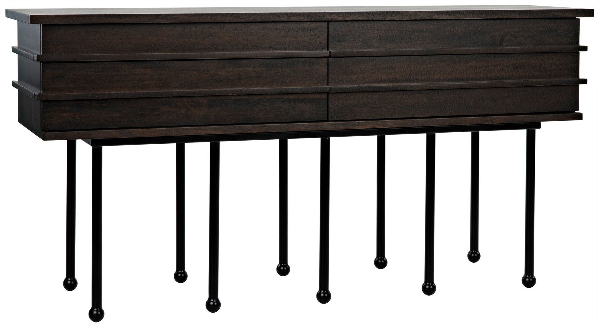 Oliver Console, Ebony Walnut-Console Tables-Noir-Sideboards and Things