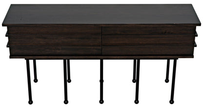 Oliver Console, Ebony Walnut-Console Tables-Noir-Sideboards and Things