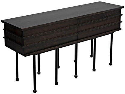 Oliver Console, Ebony Walnut-Console Tables-Noir-Sideboards and Things