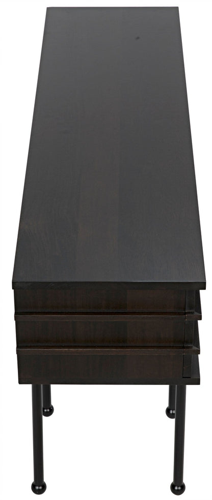 Oliver Console, Ebony Walnut-Console Tables-Noir-Sideboards and Things