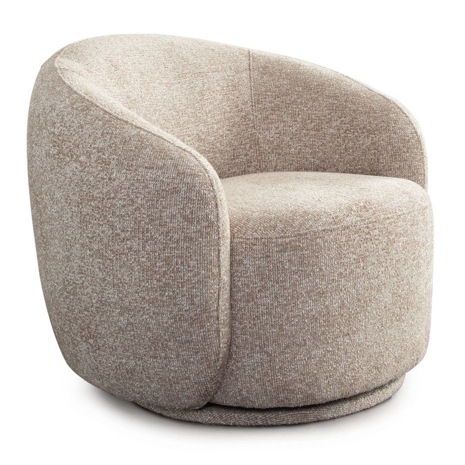 Diamond Sofa Olli Wheat Fabric Swivel Club Chair