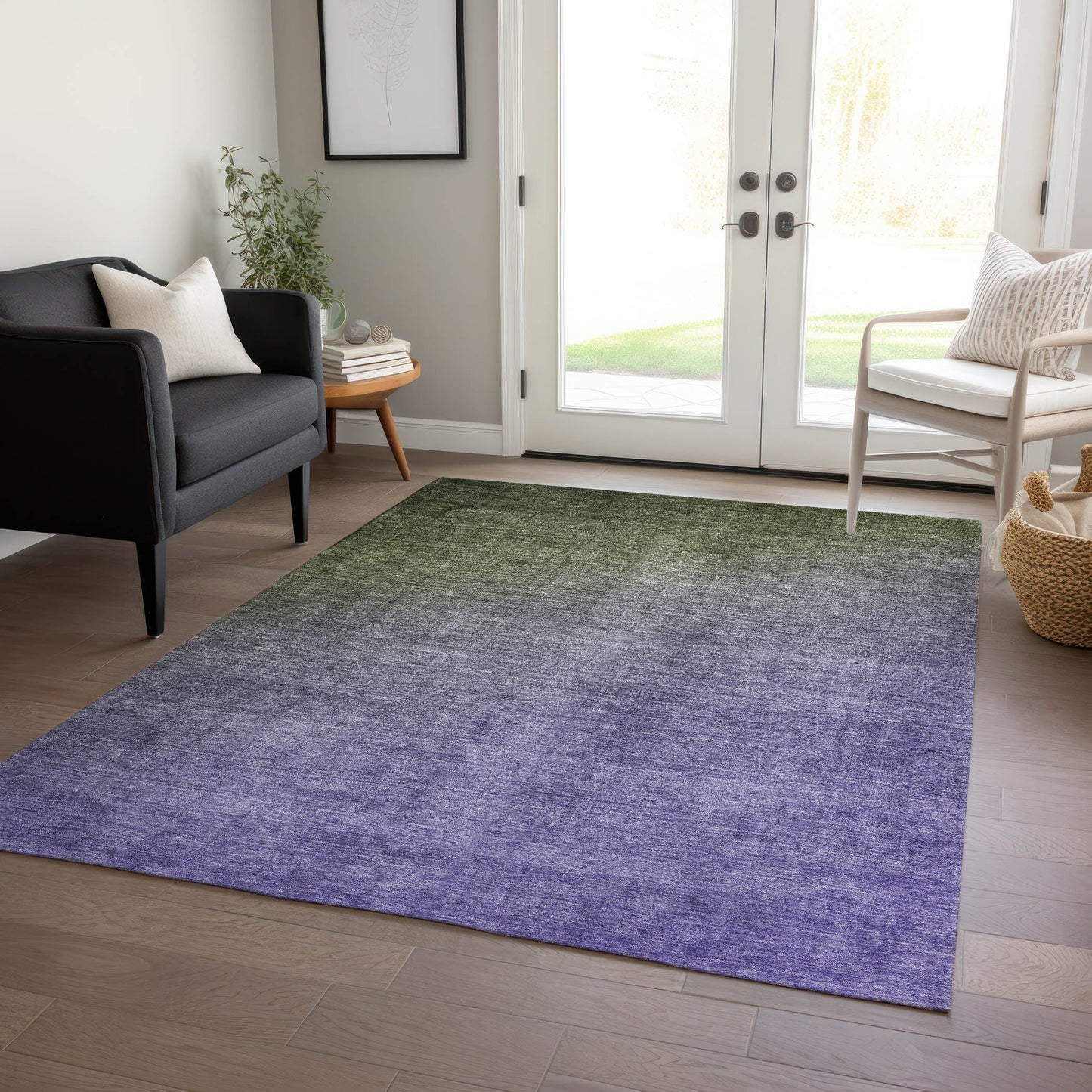 Addison Rugs Ombre Green Washable Indoor-Outdoor Rug