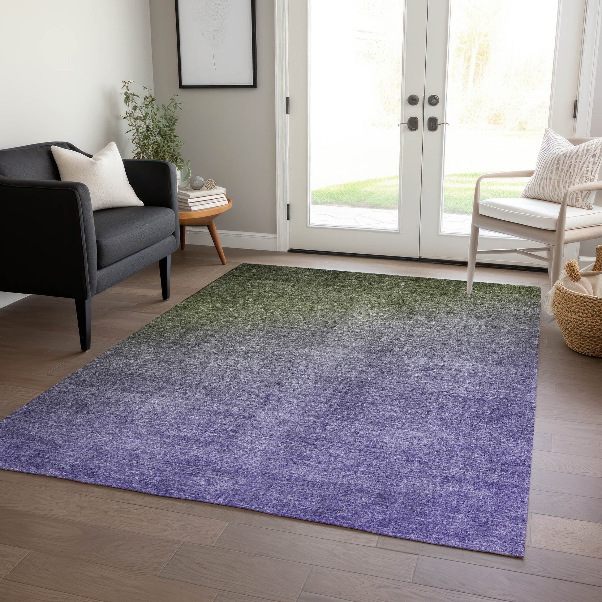 Addison Rugs Ombre Green Washable Indoor-Outdoor Rug
