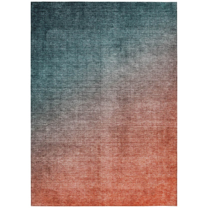 Addison Rugs Ombre Teal Washable Indoor-Outdoor Rug