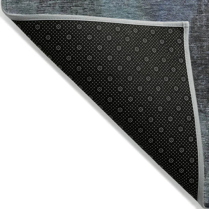 LOOMLAN Rugs Onyxelle Blue Washable Indoor-Outdoor Rug