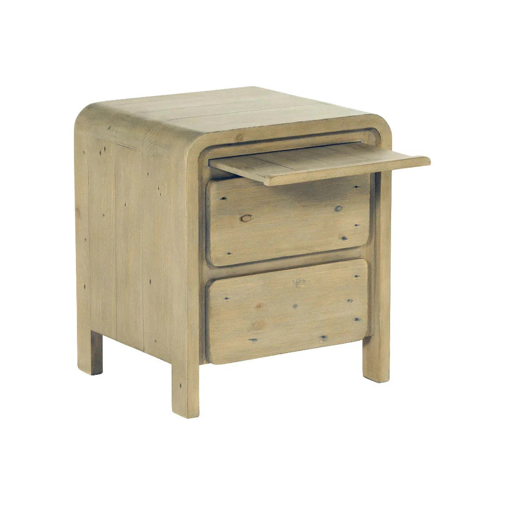 Opera Minimalist Designed Wooden 2 Drawer Nightstand