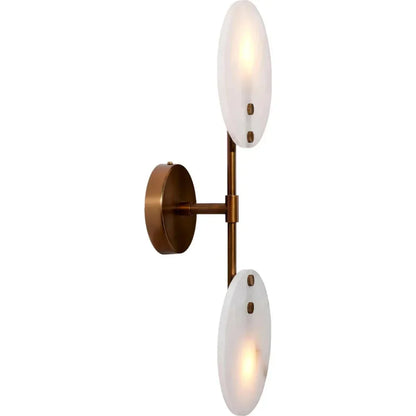 Oracle Hand-Carved Discs Wall Sconce