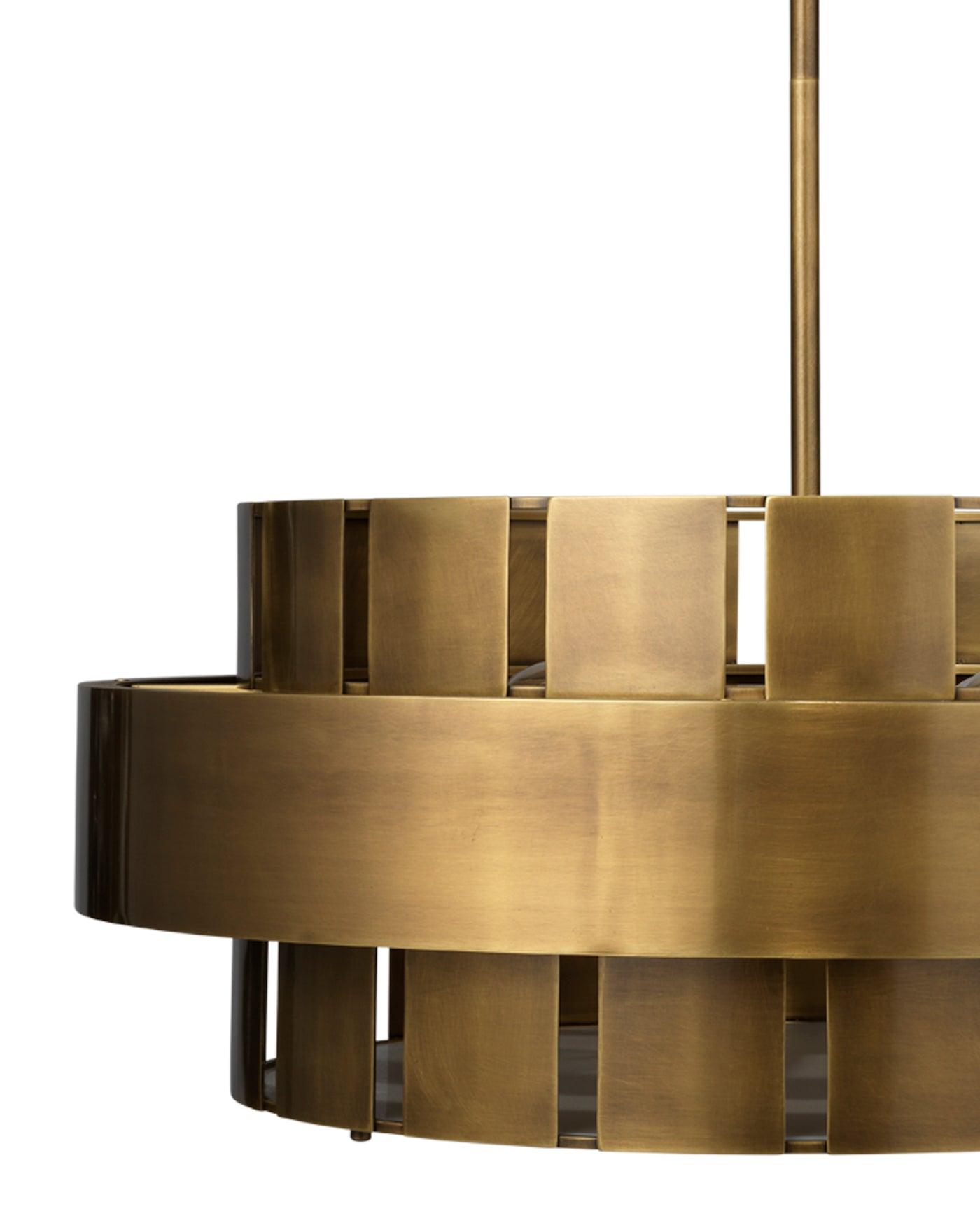 Orbit Brass Modern Round Chandelier - Large Chandeliers Sideboards and Things By Jamie Young