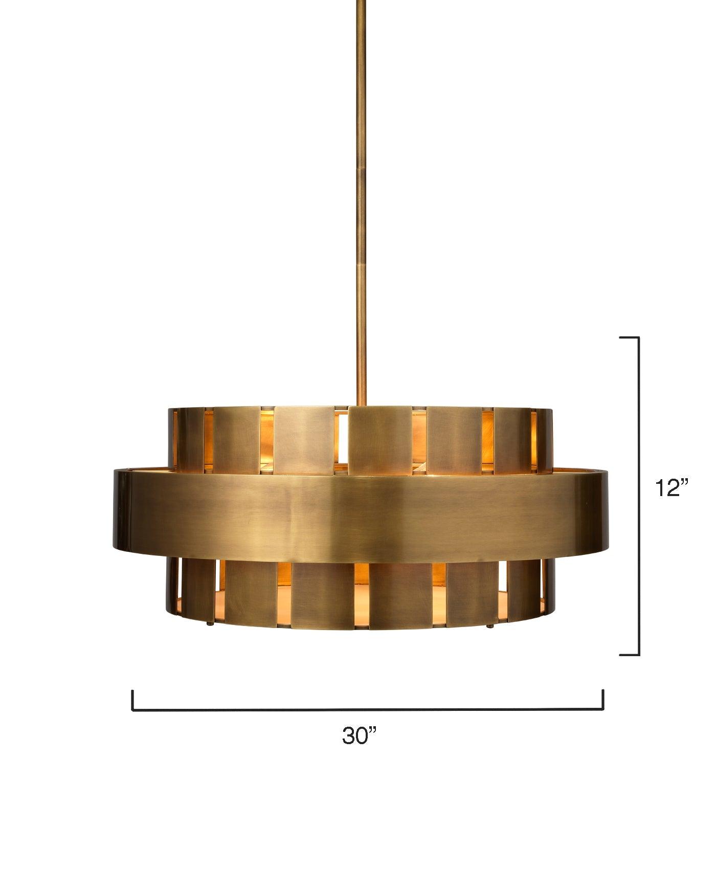 Orbit Brass Modern Round Chandelier - Large Chandeliers Sideboards and Things By Jamie Young