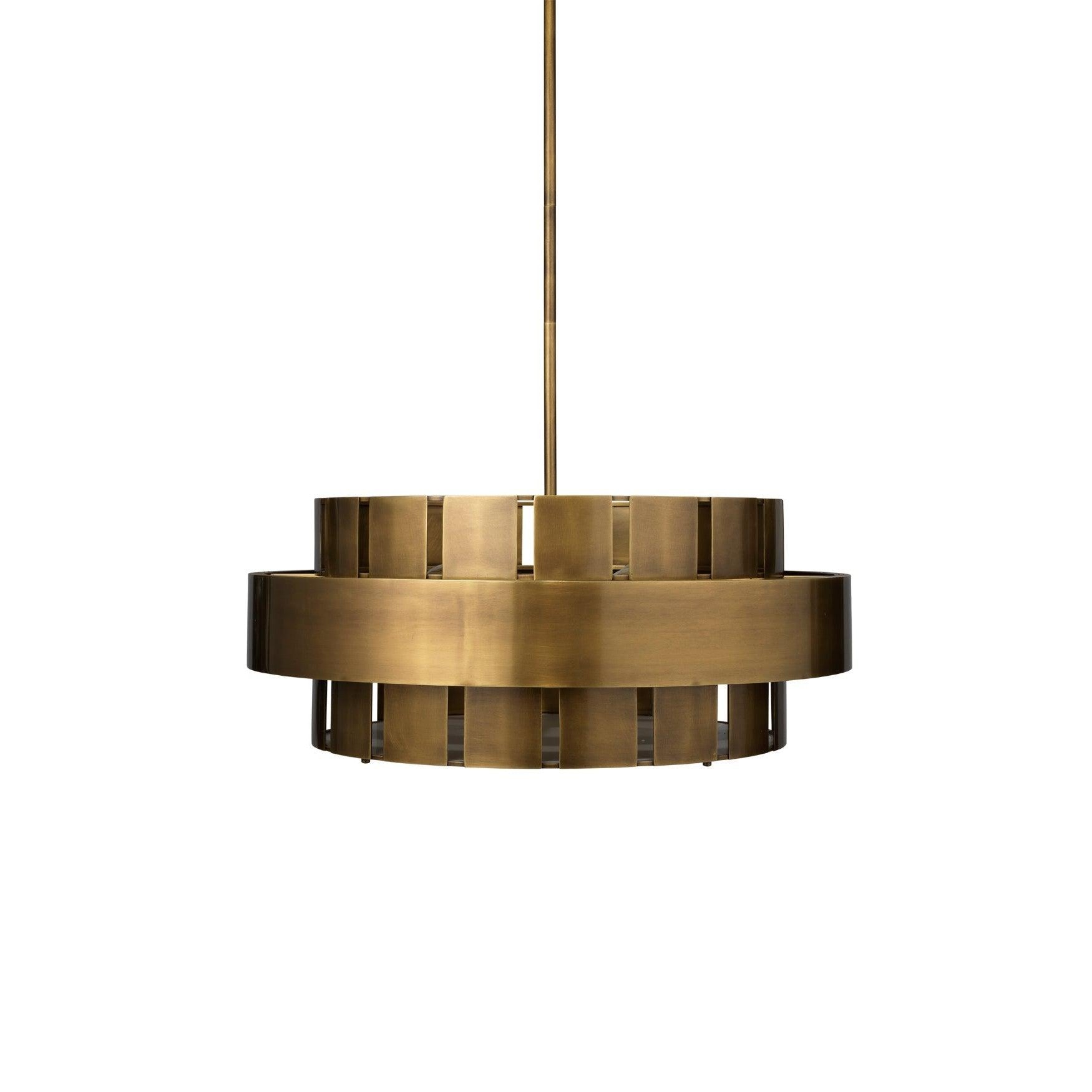 Orbit Brass Modern Round Chandelier - Large Chandeliers Sideboards and Things By Jamie Young