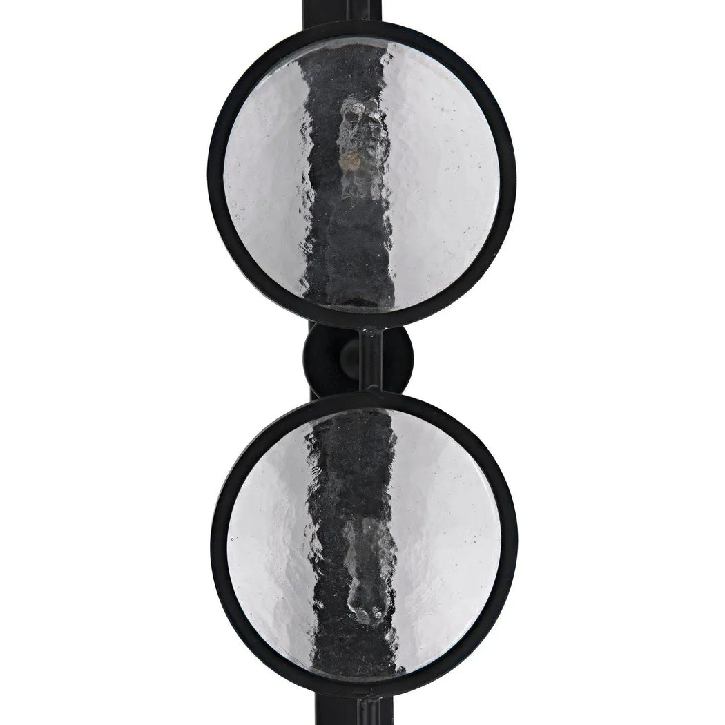 Noir Ordo Black Steel Sconce