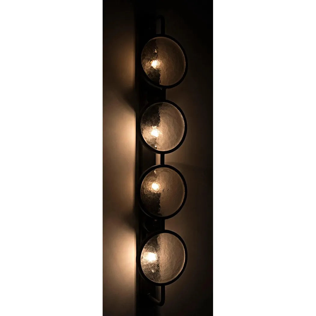 Noir Ordo Black Steel Sconce
