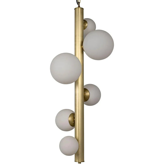 Noir Orellana Metal Chandelier With Brass Finish