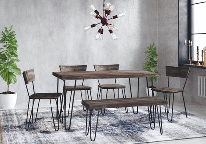 LH Home Organic Wooden Armless Dining Chair (Set of 2)