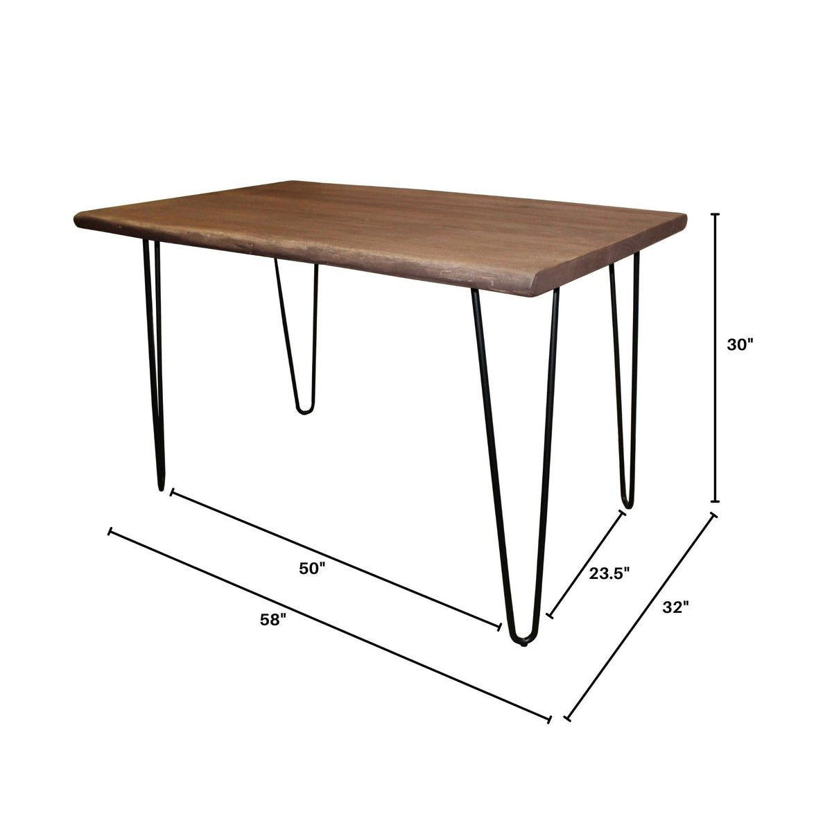 LH Home Organic Wooden Rectangular Dining Table