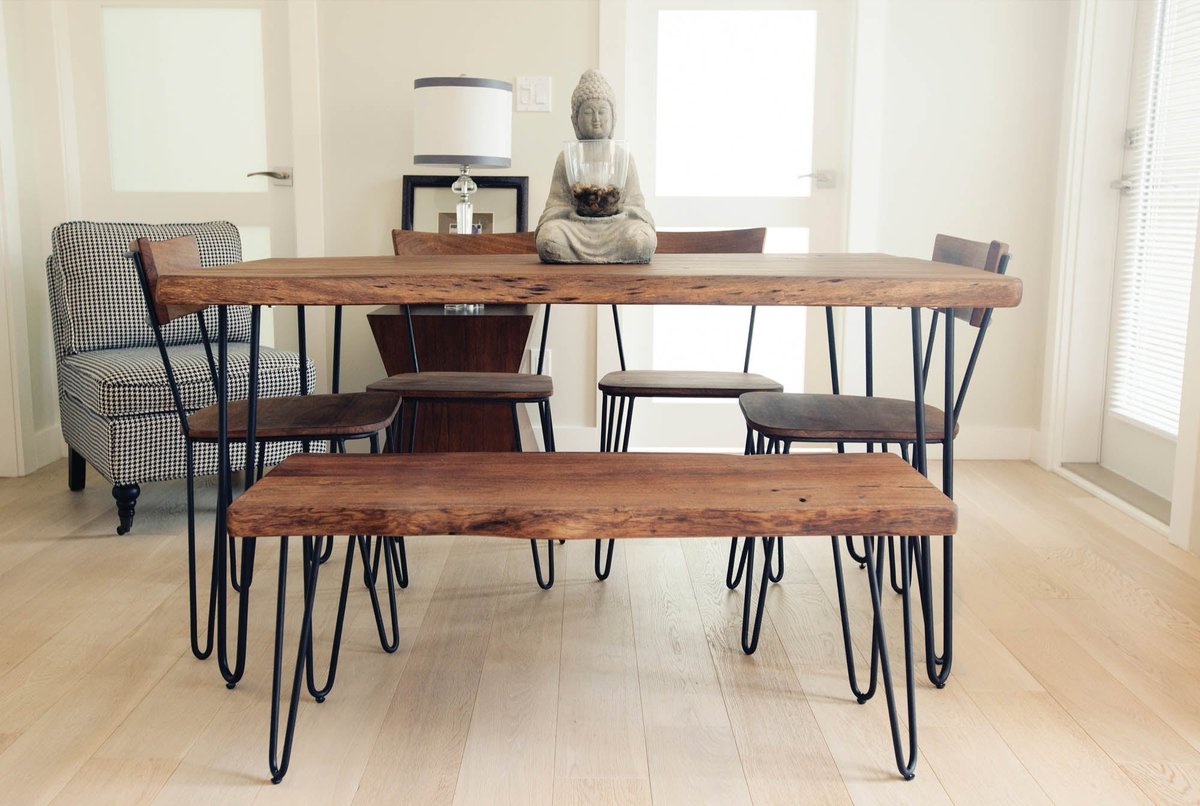 LH Home Organic Wooden Rectangular Dining Table