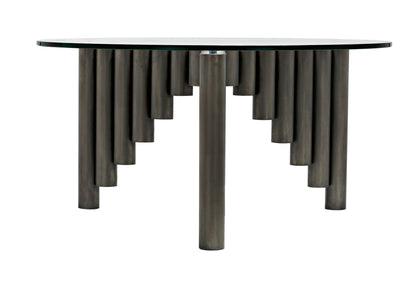 Organum Coffee Table, Gun Metal Finish-Coffee Tables-Noir-Sideboards and Things