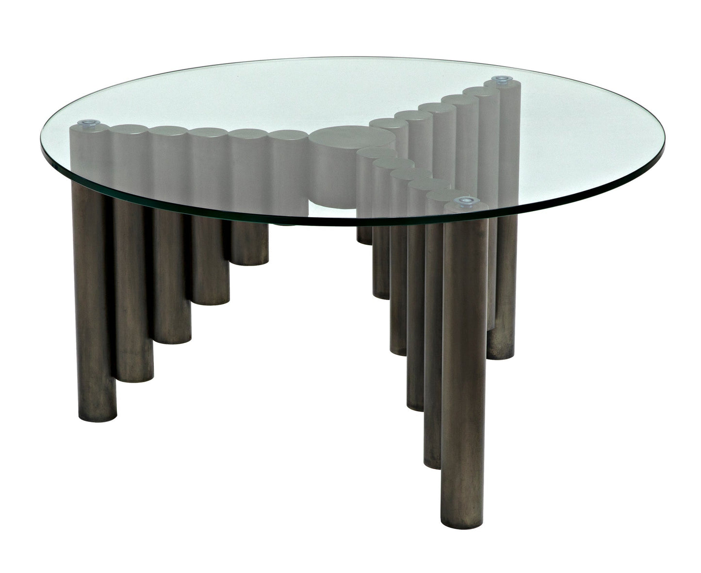 Organum Coffee Table, Gun Metal Finish-Coffee Tables-Noir-Sideboards and Things