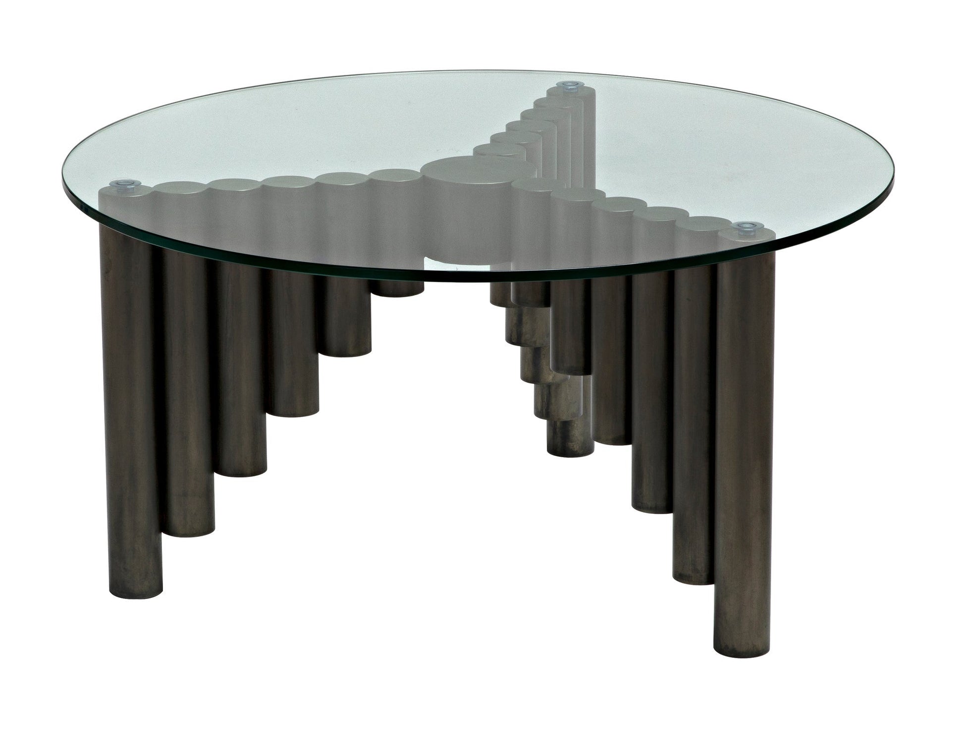 Organum Coffee Table, Gun Metal Finish-Coffee Tables-Noir-Sideboards and Things