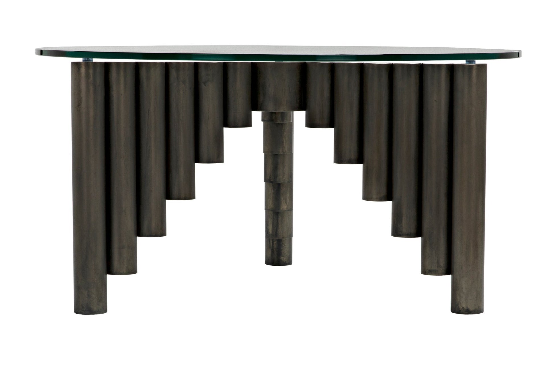 Organum Coffee Table, Gun Metal Finish-Coffee Tables-Noir-Sideboards and Things