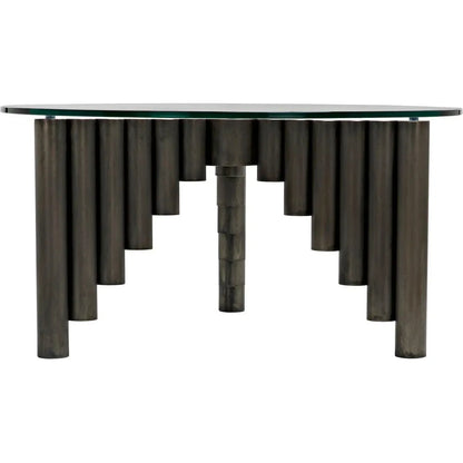 Noir Organum Coffee Table, Gun Metal Finish