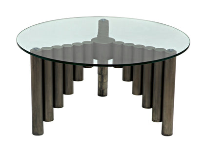 Organum Coffee Table, Gun Metal Finish-Coffee Tables-Noir-Sideboards and Things