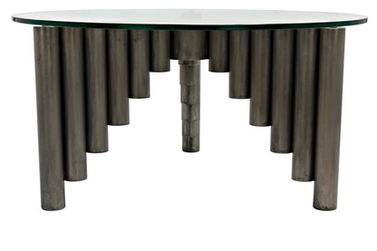 Organum Coffee Table, Gun Metal Finish-Coffee Tables-Noir-Sideboards and Things