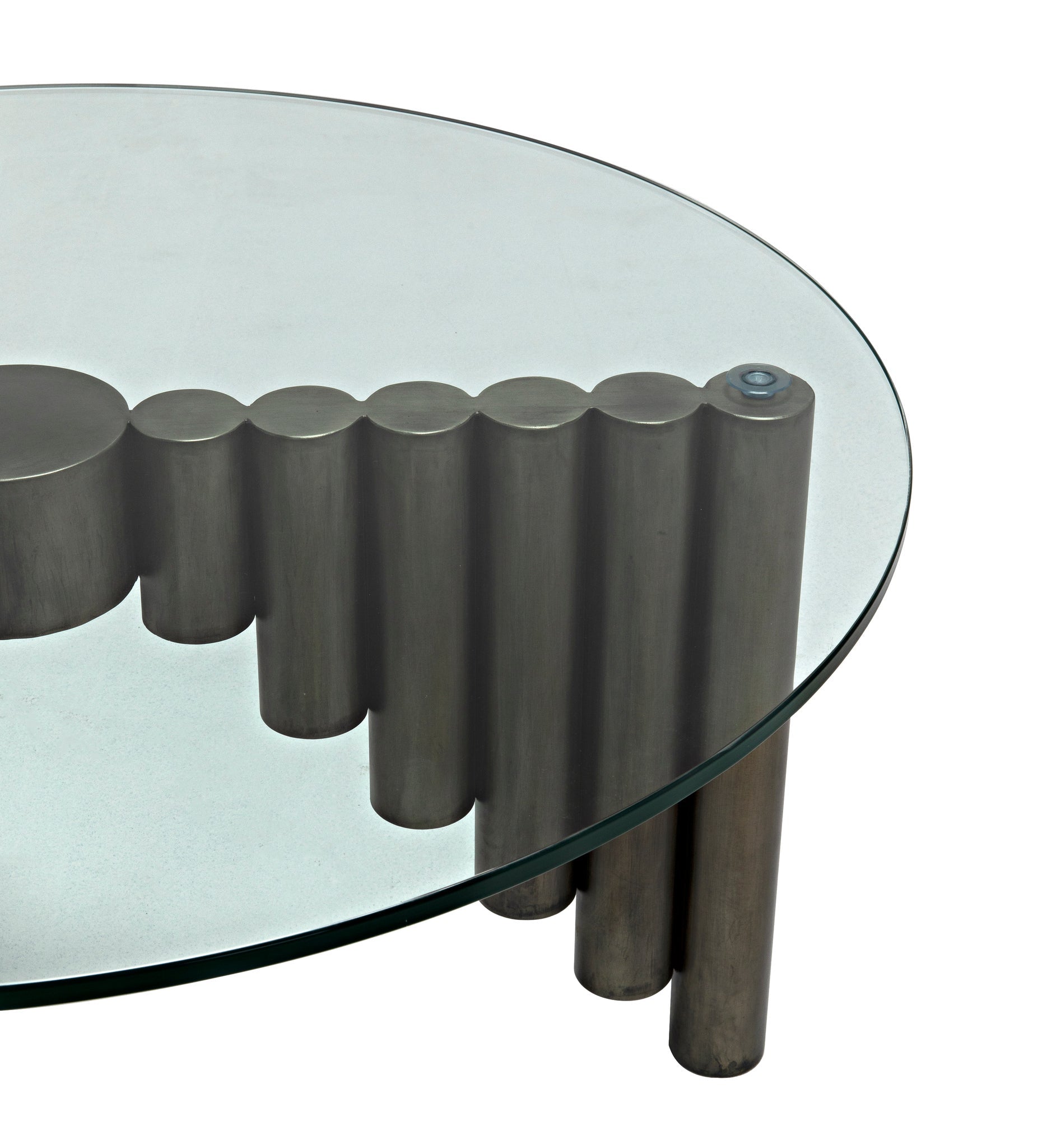 Organum Coffee Table, Gun Metal Finish-Coffee Tables-Noir-Sideboards and Things