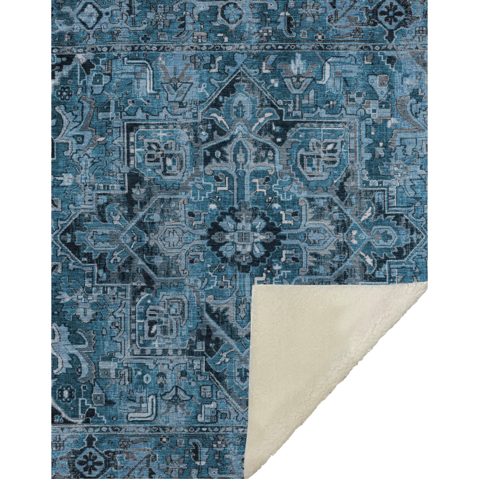 Addison Rugs Oriental Blue Washable Indoor-Outdoor Rug