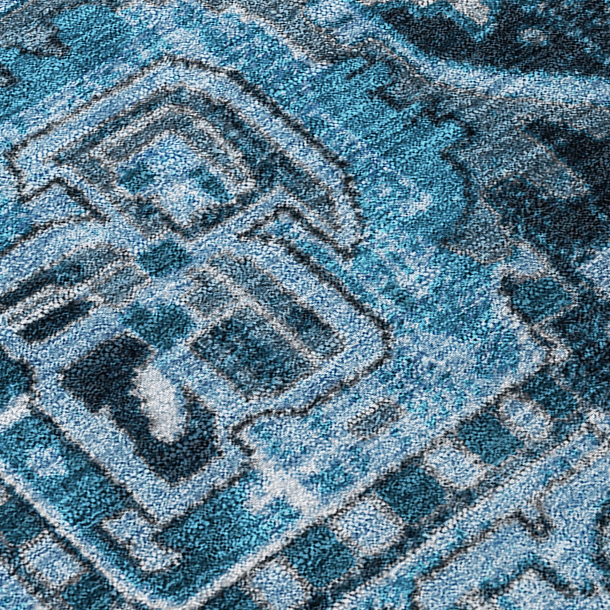 Addison Rugs Oriental Blue Washable Indoor-Outdoor Rug