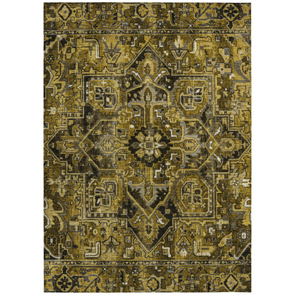 Addison Rugs Oriental Brown Washable Indoor-Outdoor Rug